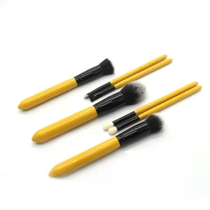 Yellow Makeup Brushes Set