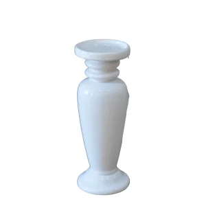 Buy Glossy White Ceramic Multi-Ring Neck Pillar Candle Holder Suppliers, Exporter