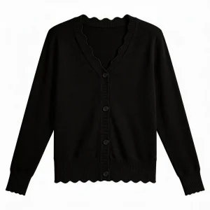 Women's Long Sleeve V-Neck Casual Autumn Knit Shirt/Blouse Solid 100% Polyester Anti-Pilling Covered Button Closure