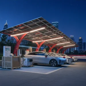 Customizable Nine-Post Steel Solar Carport Structure From China