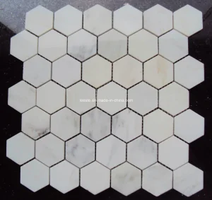 Popular Calacatta Gold Hexagon Marble Mosaic Veneer