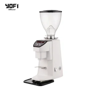Professional Commercial Espresso Coffee Grinder with 64mm Flat Burrs 370W High Performance Motor for Shop Grinder