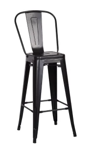 OEM American Loft Industrial Simple Style Metal Iron Black Bar Stool