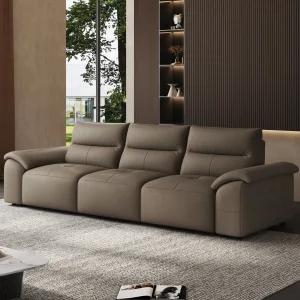 Wholesale Factory Price Power Recliner Sofa Set Extendable Genuine Leather Three Seat Electric Sofa Remote Control For Living