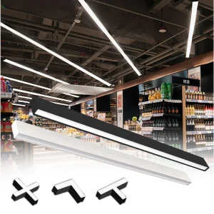 RONSE High Batten Large Linear LED Indirect Suspended Warehouse Lighting Glare-Free With Seamless Fitting Linear Light