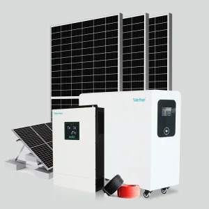 مجموعة كاملة 8kw مجموعة مولدات الطاقة الشمسية ميغاوات على شبكة نظام الطاقة الشمسية 5