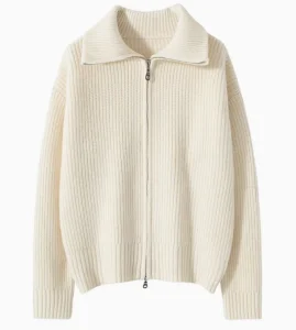 Wool Female Warm Lightweight Fitting Knitted Wool Cardigan