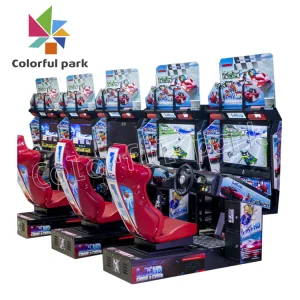 Colorful Park Kids Riding Game Car Racing Driving Simulator Arcade Machine Coin Game Machine Slot Machine Racing Acade Machine