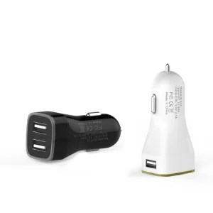 3.0 2.4A Dual USB Ports Black Color Car Charger