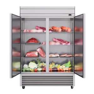 Nuevo diseño de nevera de exhibición con estantes ajustables para oficina y despensa, armario vertical de acero inoxidable