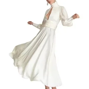 Vestido maxi de satén vintage