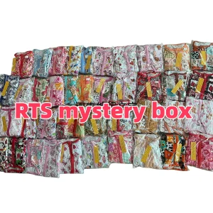 West RTS Mystery Box Bamboo Adhesive Western Farm Printed Zipper Jumpsuit And Long Sleeve Set For Babies