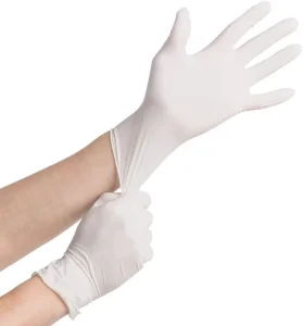 Latex Vinyl Safety Examination Disposable Protective Glove Powder Free or Powdered with USP Absorbable Corn Starch