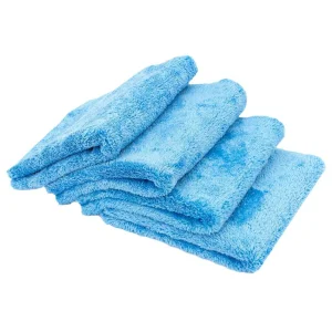Fluffy Coral Fleece Microfiber Wash Cloth for Car Detailing, Cleaning, Polishing, Absorbent with Plush Hair, 500GSM, 600GSM