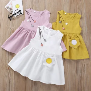 Flower Embroidered Toddlers Girls Princess Dresses