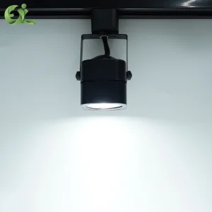 Industrial Style GU10/5.3 LED Track Light Fixture Empty Track Lighting System with Metal Guide Rail Bracket for Home Office