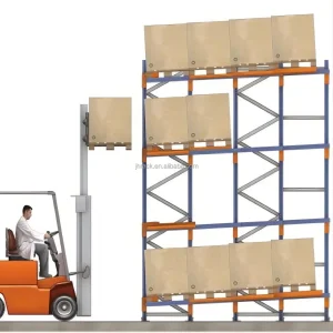Slide System Warehouse Equipment Steel Shelving Industrial Metal Storage Shelves Push-Back Push Pallet Racking for Sale