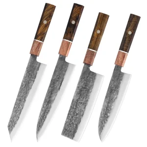 Ds-2903 Japanese Chef Knife 4 PCS Professional Sharp Kitchen Knives Set for Cooking High Carbon Stainless Steel Knife Set
