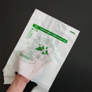 Custom Eco-Friendly 100% Biodegradable PLA Plastic Packaging T-Shirts EGP Compostable Shopping Bag Food Fruit Other Items Custom