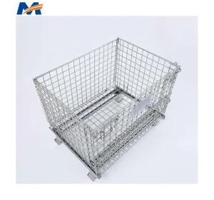Folding and Stackable Storage Pallet Cage/ Wire Mesh Container Top Cover