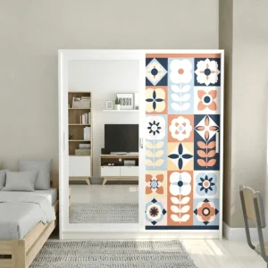 Printing Wardrobe Storage Cabinet Steel Wardrobe Steel Locker Metal Wardrobe Singapore Steel Wardrobe Malaysia with Mirror