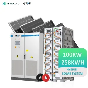Contêineres de Armazenamento Hitek 40FT Sistema de Energia Solar para Armazém 500kw 300kw 250kw 200kw 10kwh 100 Sistema de Fazenda Solar de Kw Off Grid 100kw