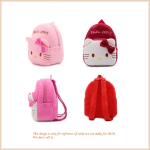Mochila de pelúcia de desenho animado para crianças mini mochila escolar