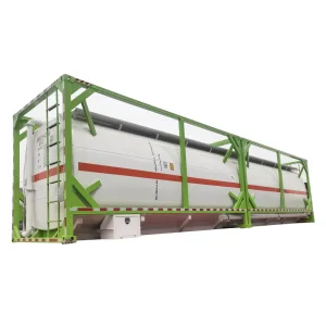 40FT Carbon Steel Diesel Four-Compartment Tank Container 50m3 Capacity Liquid Transporter Diesel Fuel Storage Tank