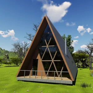 Luxury Structure Faster Construction Speed Tiny House for Two Persons Prefab Villa A-Frame Prefabricated Home