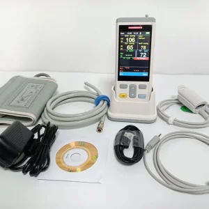 Monitor de Pacientes Portátil Veterinario Recargable con ECG NIBP SpO2