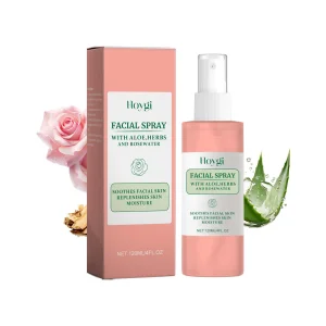 Hoygi Organic Natural Herbal Extract Serum Mist Soothing Repairing Anti-dryness Hydrating Rose Water Facial Toner Spray