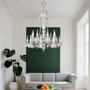 Decorative Luxury European K9 Crystal Wedding Hanging Hotel Lighting Candle Glass Chandelier