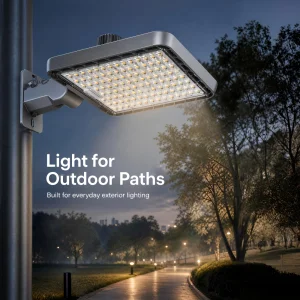 Smart Motion Sensor Solar Street Light Hybrid AC Stadium Street Area Lighting Waterproof Fixture