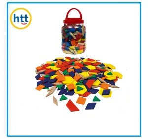 Wholesale Plastic Mathematics 6 Shape Geometry Pattern Blocks, Math Toy, Kids Learning Toy China Htttoys Manufacturer