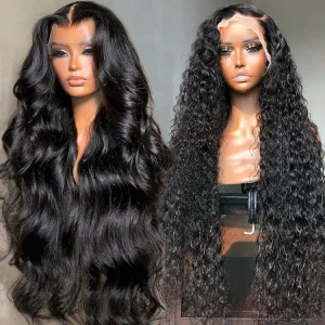 Raw Vietnamese Hair Burmese Curly 40 Inch 13x6 HD Lace Glueless Front Wig Body Wave Virgin Cuticle Aligned Human Hair Wigs