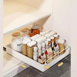 Sliding Cabinet Basket Organizer, Multi-Layer Under Sink Storage for Bathroom &amp; Kitchen