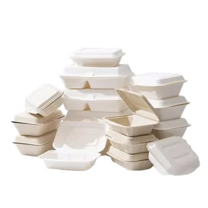 Biodegradable Restaurant Fast Food Packaging Boxes Paper Eco-friendly Disposable Lunch Box With Lid