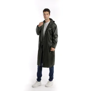 Factory High Quality PVC Men's Long Raincoat