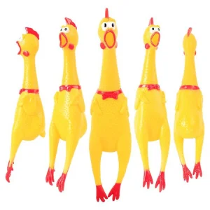 Large Screaming Chicken Vinyl Squeaky Toy