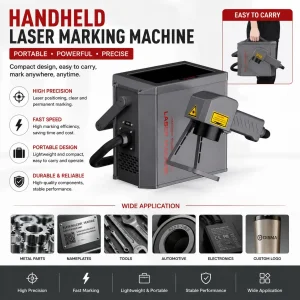 Mini Portable Laser Marking Machine for Logos, Qr Codes and Serial Numbers on Metal