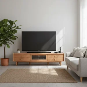 Urban Design Solid Wood TV Cabinet with Modern-Urban Storage