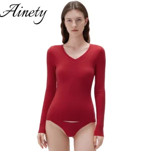 Estilo Clássico Versátil Suéter de V-Neck para Mulheres