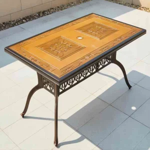 Outdoor Patio Garden Furniture Cast Aluminum Barbecue Grill Table