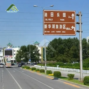Tainuo Traffic Lighting Sign Pole China Manufacturing Hot DIP Galvanized Q235B Steel Traffic Sign Pole