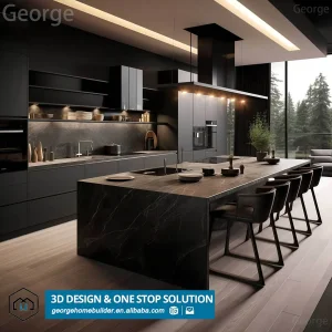 Modern Luxury Kitchen Furniture Islands Whole House Custom Wood Kitchen Cabinet