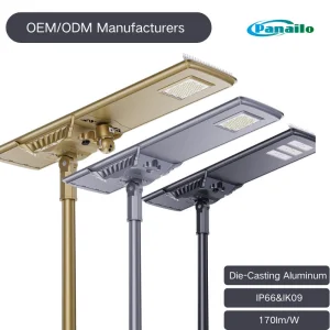 All in One Solar Street Light 80W-120W IP65 Waterproof Lithium Battery Auto Brightness Adjust for Rural Urban Road Lighting