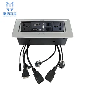 JIAXIN RJ45 Cat6 With USB Port Flush Mount Pop Up Socket Home Office Meeting Room Desk Socket