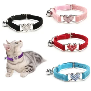 Heart Charm Cat Collar