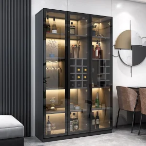 Custom Solid Wood Wine Cabinet