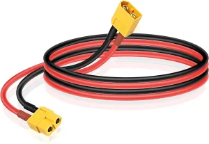 Xt60 Cable Wire Male to Female Adapter Connector Converter Plug for RC Battery Lipo Battery Pack Solar Generator Portable Power Stat